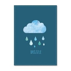 모노마니 패브릭포스터 DRIZZLE, 혼합색상