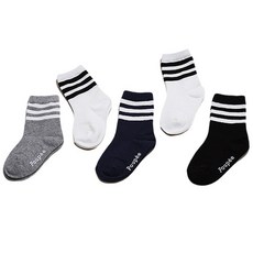 위삭스앤파파맘 아동용 빠삐용 중목양말 5개 세트 랜덤발송