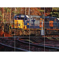 Landscape-573 커브를 도는 기차 30 x 30 cm 12장, 혼합 색상, 1세트