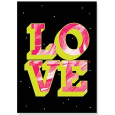 캘리그라피 엽서 10매, love space