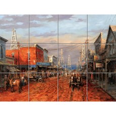 Western-329 서부의 거리 30 x 30 cm 12장, 혼합 색상, 1세트