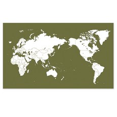 파랑디자인 Parangdijain 世界地圖，你優雅的畫布, 綠色