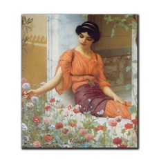 파랑디자인 캔버스 액자 명화 존 윌리엄 고드워드, 여름 꽃