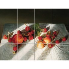 Static-324 햇살받은 과일들 30 x 30 cm 12장, 혼합 색상, 1세트