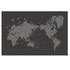 裝飾掛布 世界城市名稱地圖款, 混色