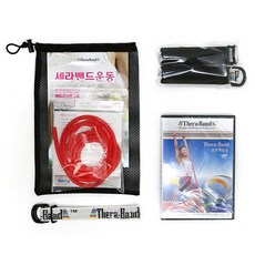 세라밴드 튜빙 세트 프리미엄, 레드, 6p (튜빙 1p, 핸들 1p, 도어앵커 1p, 사용설명서 1p, 수납주머니 1p, DVD 1p)