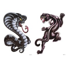 皇君通商 特大尺寸紋身貼紙 HB-212 HB-213, 混色, 1個, 混合顏色