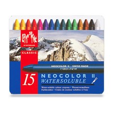 까렌다쉬 클래식 네오칼라2 수성크레용, 15색, 15색, 수량]수성