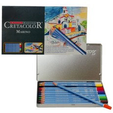 CRETACOLOR 島水彩筆, 12色