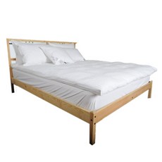 60支棉飯店風格條紋床墊套, 單色