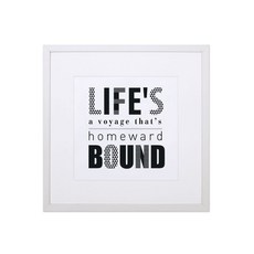 SANGSANGHOO 文字印花裝飾掛畫 B款, 白色的