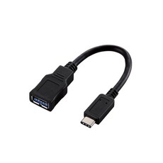 엘레컴 USB 3.1 C타입 변환 미니 케이블 어댑터 USB3-AFCM01BK, 블랙, 8cm, 1개