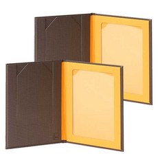 세우세 사진 액자 케이스 세로형, Brown, 2개