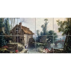 Classical 84 숲속의 조용한 마을과 빨래하는 여인들 8개, 혼합색상