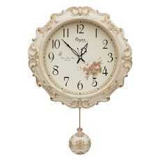 復古造型壁掛式擺鐘, 珍珠白