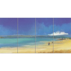 Scenery 16 파란바다와 모래사장 8개, 혼합색상