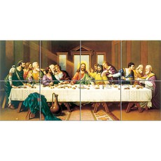 MT 338 최후의 만찬 종교화 4개, 혼합색상