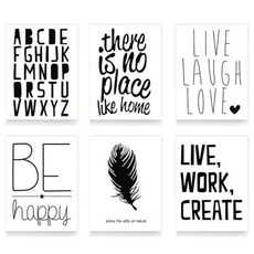 My Place英文帆布 6入, 混色