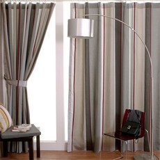 decotonik 拼色條紋窗簾, 灰色
