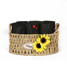 행복한세상 타원바구니+숯3kg, 1개