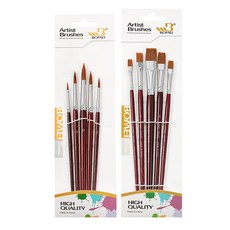 환필 앤 평필 2종 세트 2호 / 4호 / 6호 / 8호 /12호, 미술용, 환필, 평필