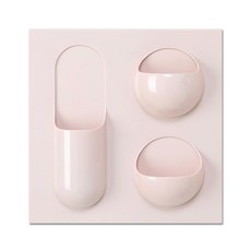 루이스앤 정리선반패널 3단, 밀키핑크, 1개