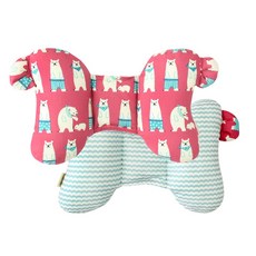 해피코튼 투톤 유아목베개, 북극곰 진핑크