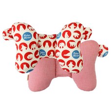 해피코튼 투톤 유아목베개, 폴라베어 레드