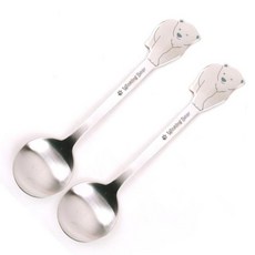 Winking Bear 熊造型湯匙組, 銀色, 2入
