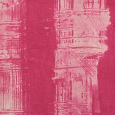 特洛伊 染色感洋紅色印花布料, 1個
