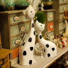 THE ZAKKA 裝飾小物 貓咪情侶GZWO120, 象牙白