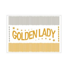 Lovely Tattoo G04 黃金女郎 金銀紋身貼紙, 混色, 1個