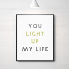 RYMD 文字印花裝飾掛畫, 單色