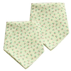 BABYLEE 女童櫻桃小方巾 2入