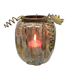 Simji 玻璃燭臺 南瓜銅棕色 L, 1個