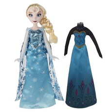 디즈니 겨울왕국 공주옷 갈아입히기, 혼합색상, 엘사, 32.2cm, 1개