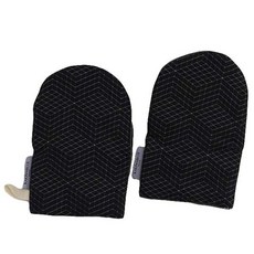 大地雙馬黑方塊廚房手套 2入