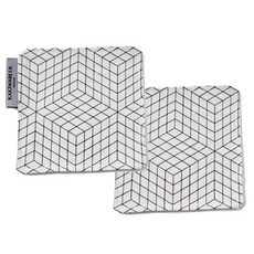 兩隻大豬 杯墊, 方塊線條