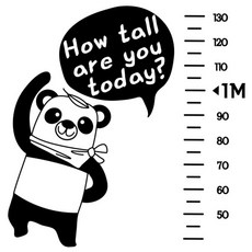 JCAR 熊貓身高尺 L04, 黑色