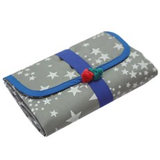 위즈미 휴대용 기저귀 매트, 그레이별 블루, 1개