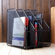 Moamoa高級鐵製3格文件收納盒, 混色, 1個