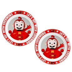 모던하우스 코코몽3 자동차탄 코코몽 접시 2p, 혼합 색상, 2개