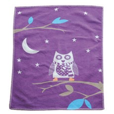 David Fussenegger 孩童貓頭鷹圖案午睡毯