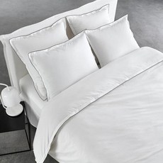 La Redoute 拼色滾邊被單 F662515, 白+碳