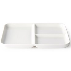 브런치(3절)식판, 화이트, 1개