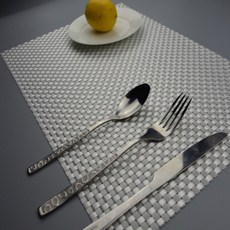 Block Mart 豪華餐墊 2入, 白色, 30 x 45 cm, 2個