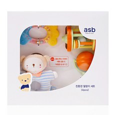 크리에이션ASB B딸랑이세트4입, 혼합 색상, 포니, 1개