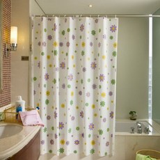 紫色花朵浴簾, 1個