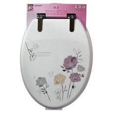 모더러스 하드항균변기시트O형, 화이트야생화, 1개