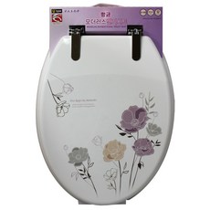 모더러스 하드항균변기시트U형, 화이트야생화, 1개